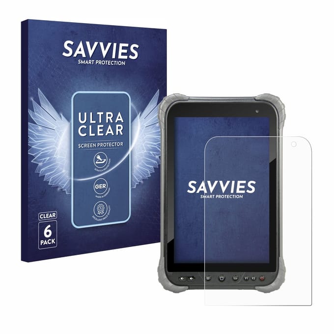 Savvies - Screenprotector voor Juniper Systems Cedar CT8X2 - Folie Beschermfolie transparant 6 Stuks