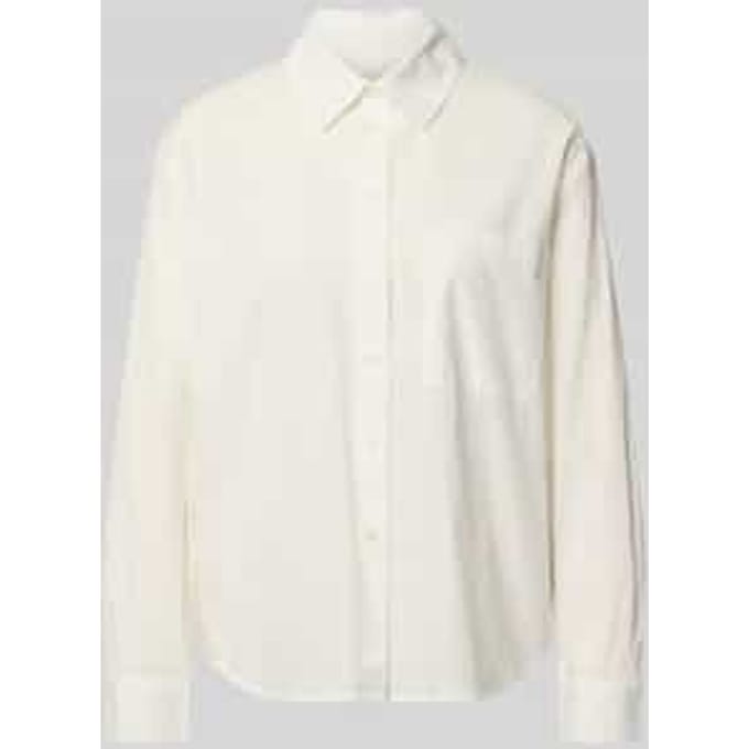 regular fit overhemdblouse van puur katoen