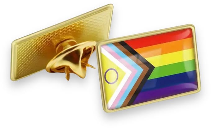 Progress Pride Vlag – Regenboog Pin – Pride Speldje – LGBT Accessoire