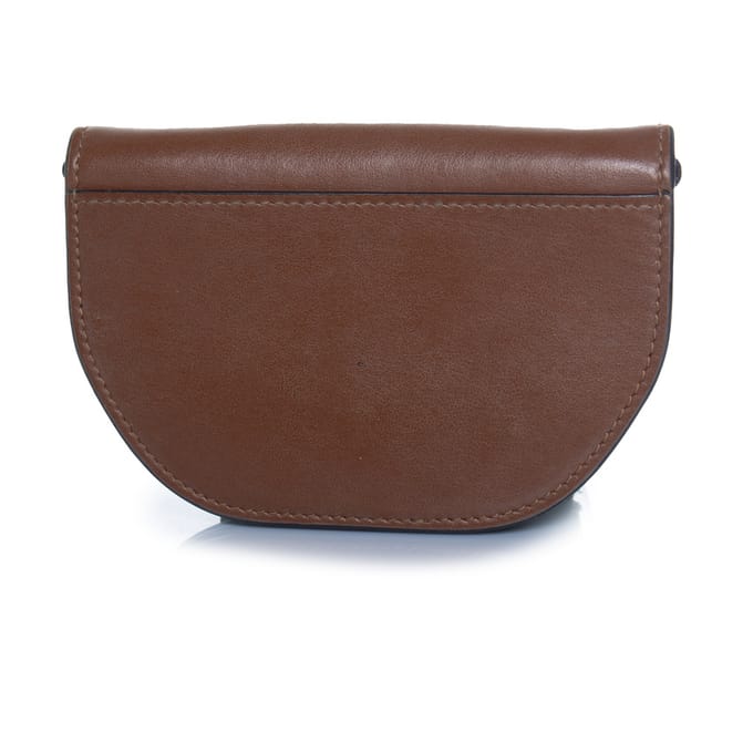Burberry, bruine leren zadelportemonnee