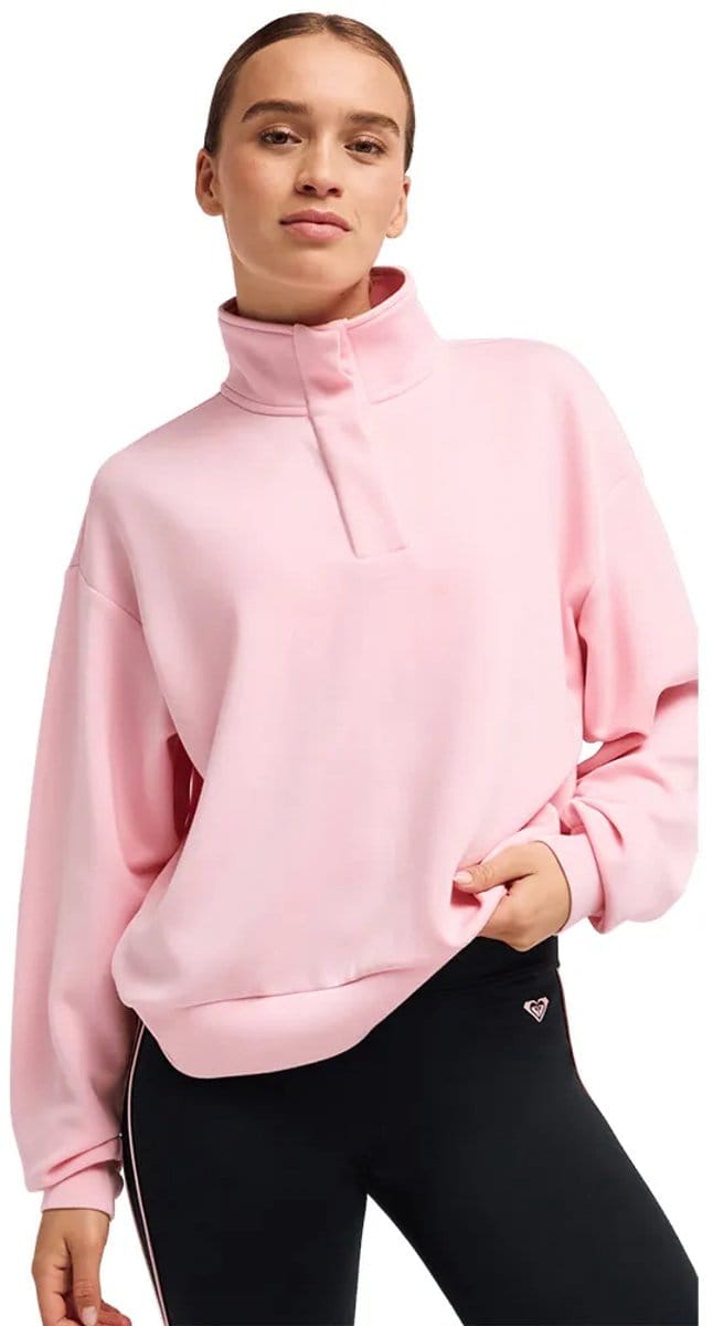 Roxy Rise&vibe Sweet Sweatshirt Met Rits Roze M Vrouw