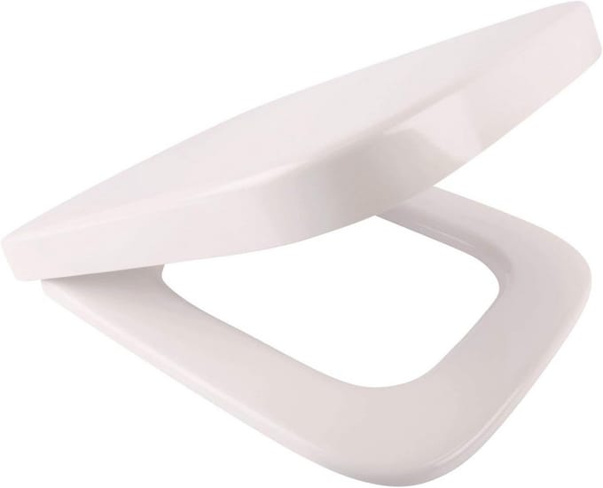 Hoekige WC Bril met Softclose voor Keramag Renova Nr. 1 Plan, Antibacterieel
