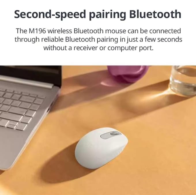 Logitech M196 Draadloze Bluetooth Muis Notebook Zakelijk Kantoor Thuis Compact Draagbaar Symmetrisch Hand