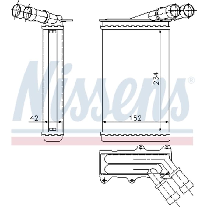 Warmtewisselaar, interieur verwarming NISSENS 71156