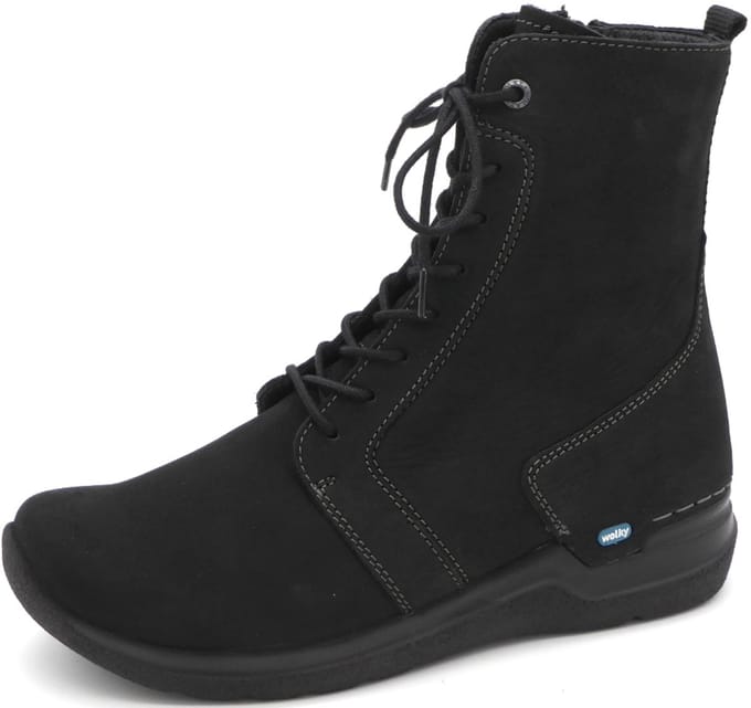 Wolky Viper HV Dames Veterboot - 0663210-000 Zwart - Maat 41