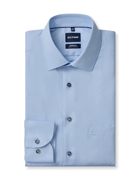 OLYMP Luxor Overhemd, Modern Fit, New Kent, Bleu