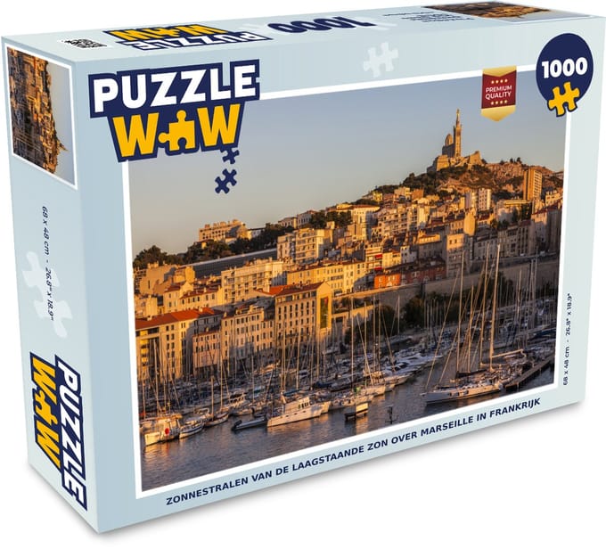 Puzzel Zon - Haven - Marseille - Legpuzzel - Puzzel 1000 stukjes volwassenen