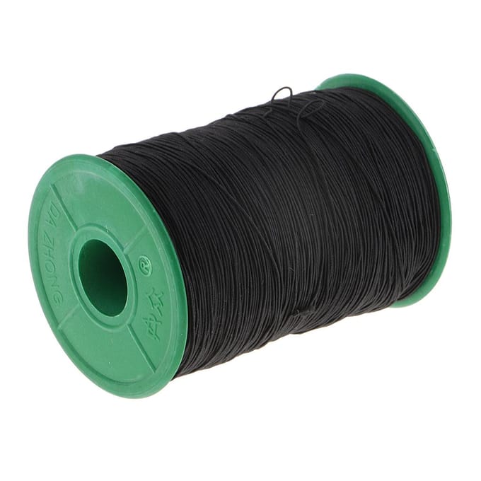 Fil de cordon élastique de 500 mètres, fabrication de bijoux, ficelle de perles, 0.5mm, blanc froid 500 Meters noir