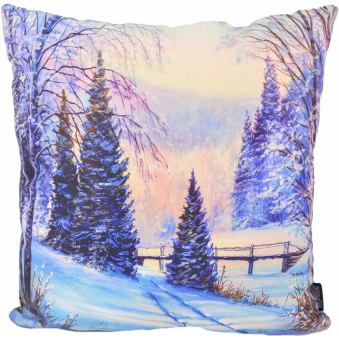 Gek op kussens! Sierkussen winter landscape | 45 x 45 cm | katoen/polyester
