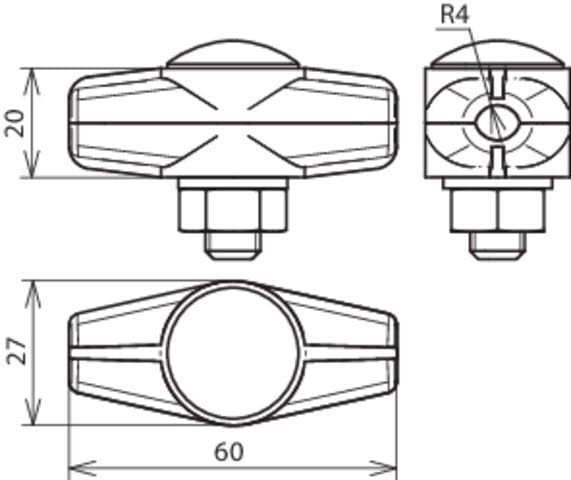 Dehn ES-verbindingsdeel ZDC met spantkopschroef voor 8MM RD - 309008