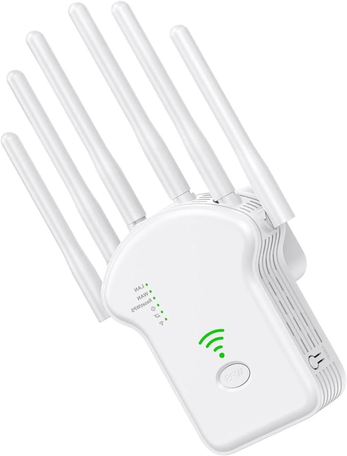 WLAN Versterker - Wifi Booster - Internet Bereik - Dual Band - 1200 Mbps - Wit