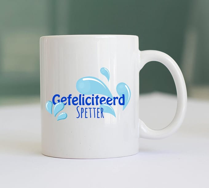 Mok Gefeliciteerd - Cadeau Zwemdiploma - Zwemdiploma Cadeautje