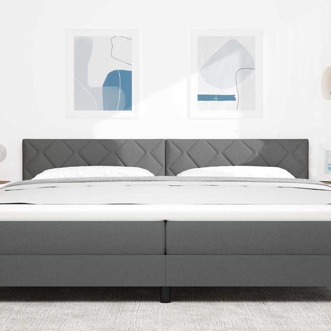 vidaXL - Hoofdbord - Grijs - 200 - cm - Stof