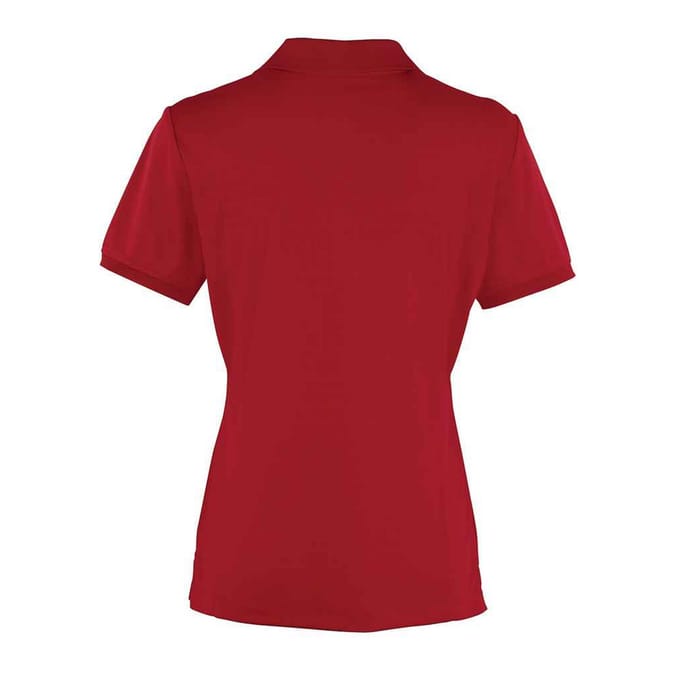 Premier Dames/Dames Coolchecker Piqué Poloshirt (Bourgondië)