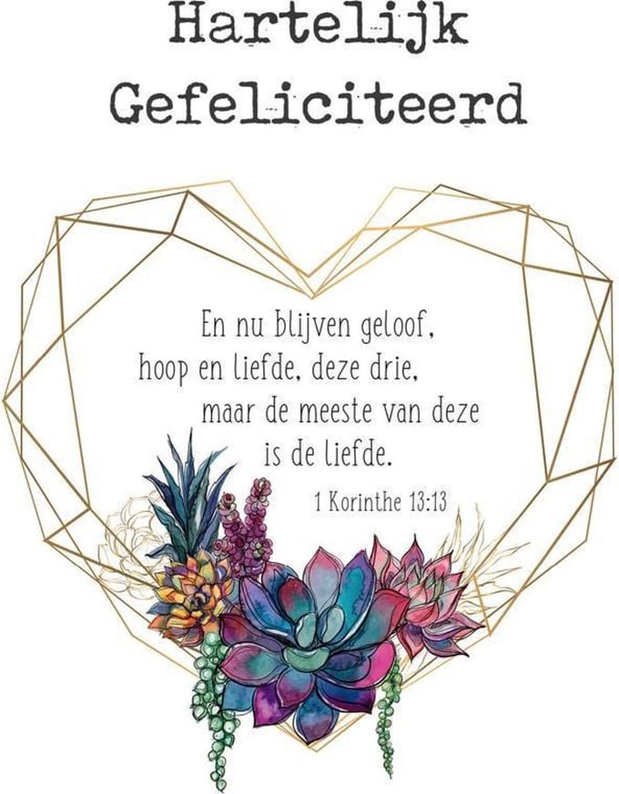 25 stuks 'Hartelijk gefeliciteerd - hart'| Christelijke kaart met envelop| Majestically