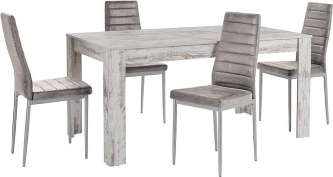 Lynn&Kate-Eetset - 160x90 cm - Lichtgrijs