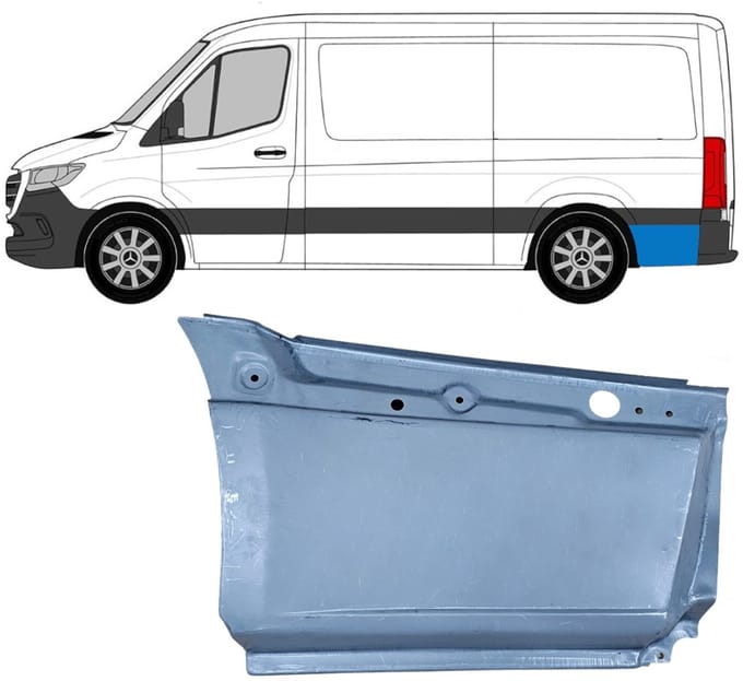 Reparatiepaneel achterspatbord voor Mercedes Sprinter 2018- / Links