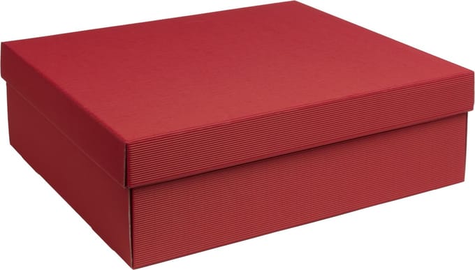 Geschenkdoos met deksel karton ROOD, 40x30x12cm (35 stuks)