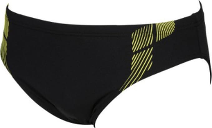 Arena M Streak Brief | Black Soft Green