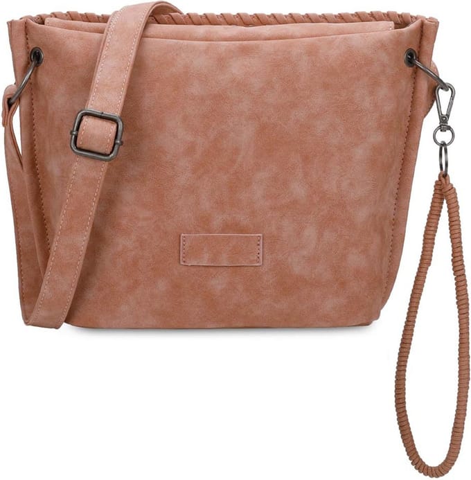 Fritzi aus Preußen Schoudertas Luke03 Root Crossbody Bag Terra Zalmroze