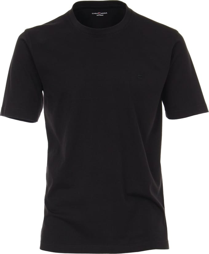 Casa Moda  T-shirts (2-Pack) - O-neck - zwart -  Maat 6XL