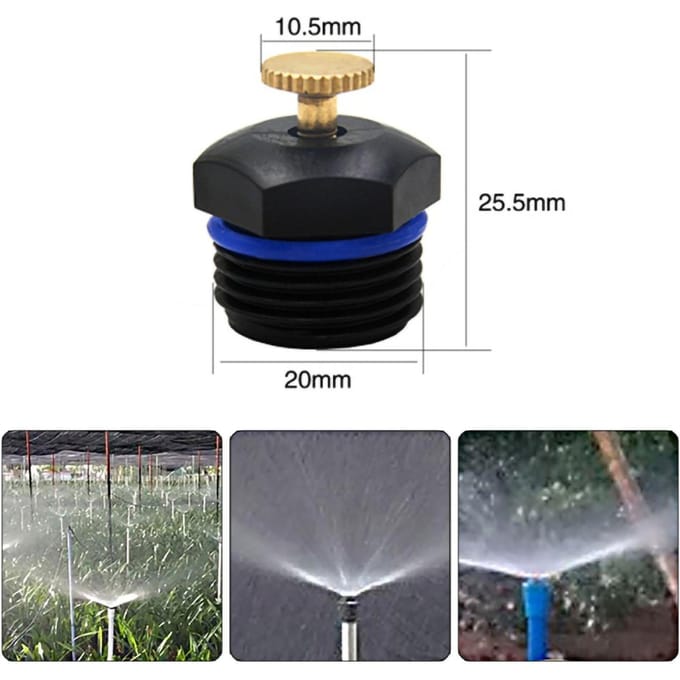 1 2 inch Mini Centrifugaal Sproeikop Verstelbaar voor Gazon Kas Irrigatie Refractie Verstuiving black