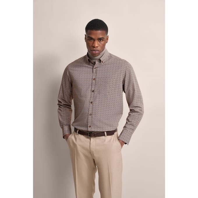 Bugatti Herren Shirt met moderne pasvorm