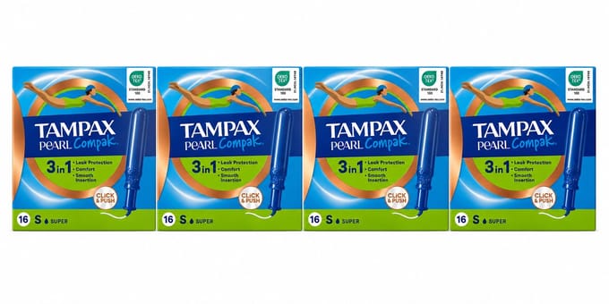 Tampax Pearl Compak Tampon Super - 4X16 Stuks VOORDEELVERPAKKING