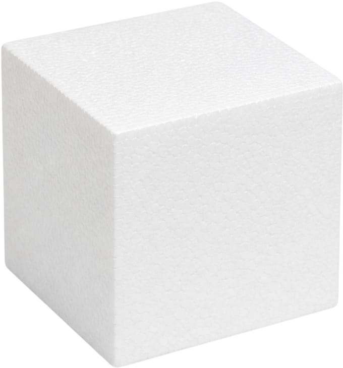 Piepschuim vormen - kubus - 1x - 10 x 10 x 10 cm - styropor hobby / DIY vorm - basis knutselfiguren