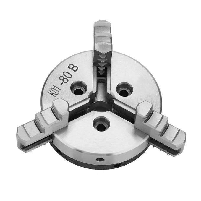 SANOU K0180B 3-klauw Handmatige Zelfcentrerende Draaibankklauwplaat 80mm Diameter