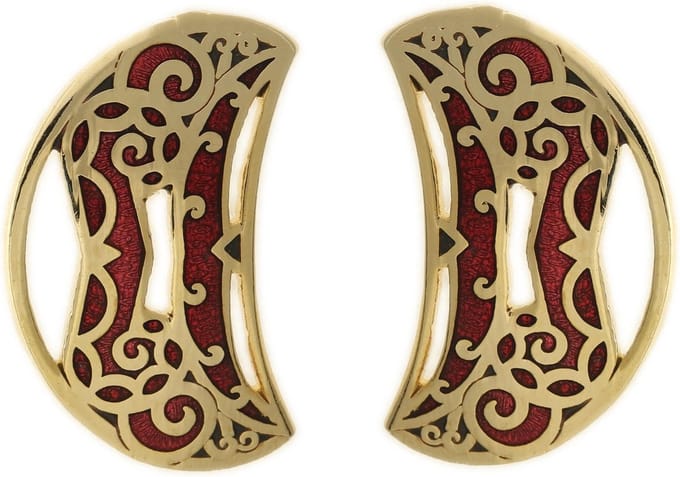 Behave - Oorclips dames - rood - 3 cm
