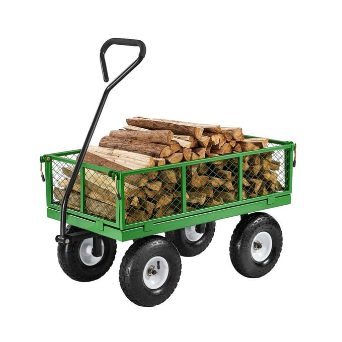 Stalen Tuinkar 680lb Capaciteit Heavy Duty Werfkar 10-inch Banden