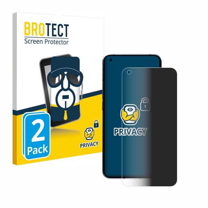 BROTECT - privacy screenprotector voor Nothing Phone (1) (case-friendly) - Folie Beschermfolie Blauwlichtfilter 2 Stuks