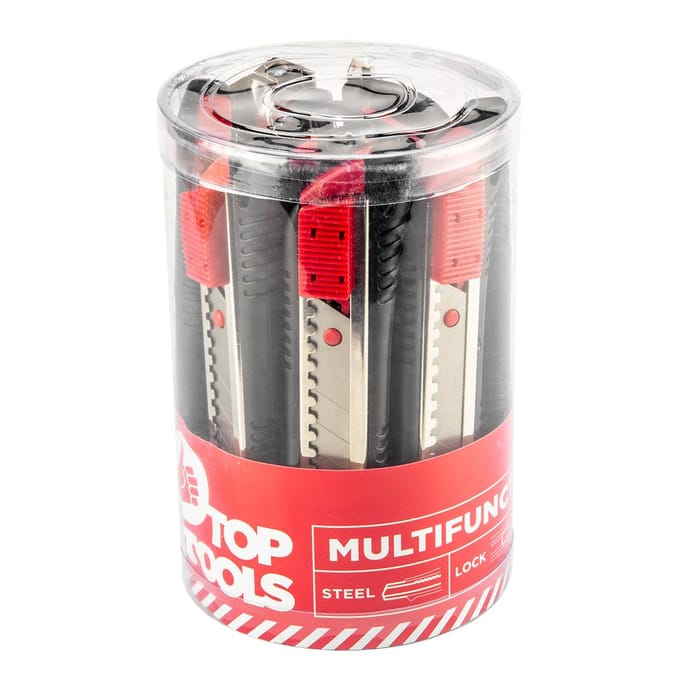 Topex - Breekmes Set - 18mm - Ergonomische Handgreep - 12 Stuks
