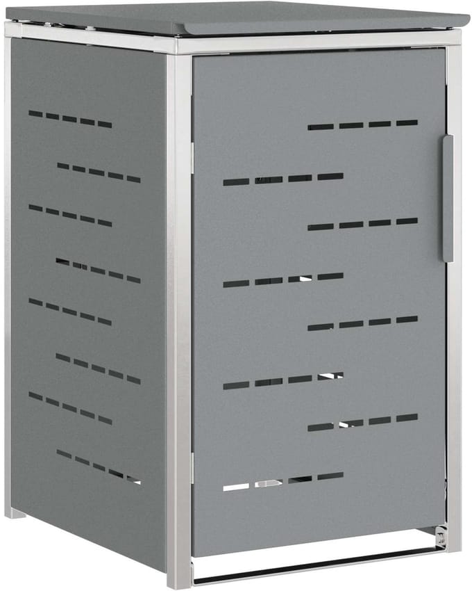 vidaXL - Containerombouw - voor - 1 - bak - 240L - Grijs