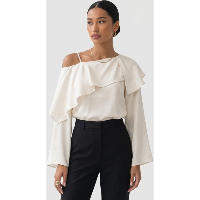 & Other Stories Lollo Silk Blouse White Taglia: 44 | Magliette intime Outlet | Donna | Bianco