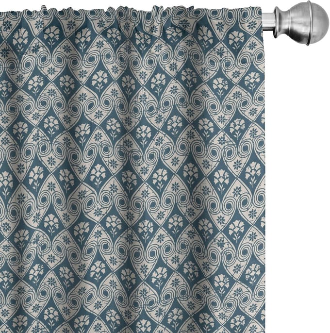 ABAKUHAUS Victoriaanse Voorhangen – 2x75x225 cm – Microvezel, halfdonker