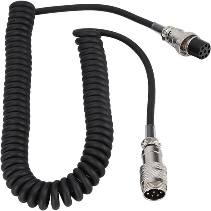 Handige 8-pins Spiraalvormige Verlengmicrofoonkabel Mannelijk Vrouwelijk