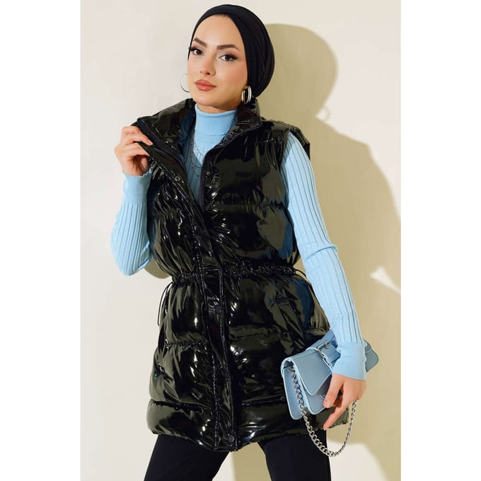Glanzende Puffer Vest