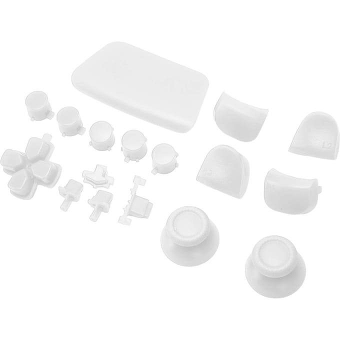 16 stuks Game Controller Vervangende Knoppen voor PS5 Gamepad Vervangende Thumbstick Trigger Knoppen wit