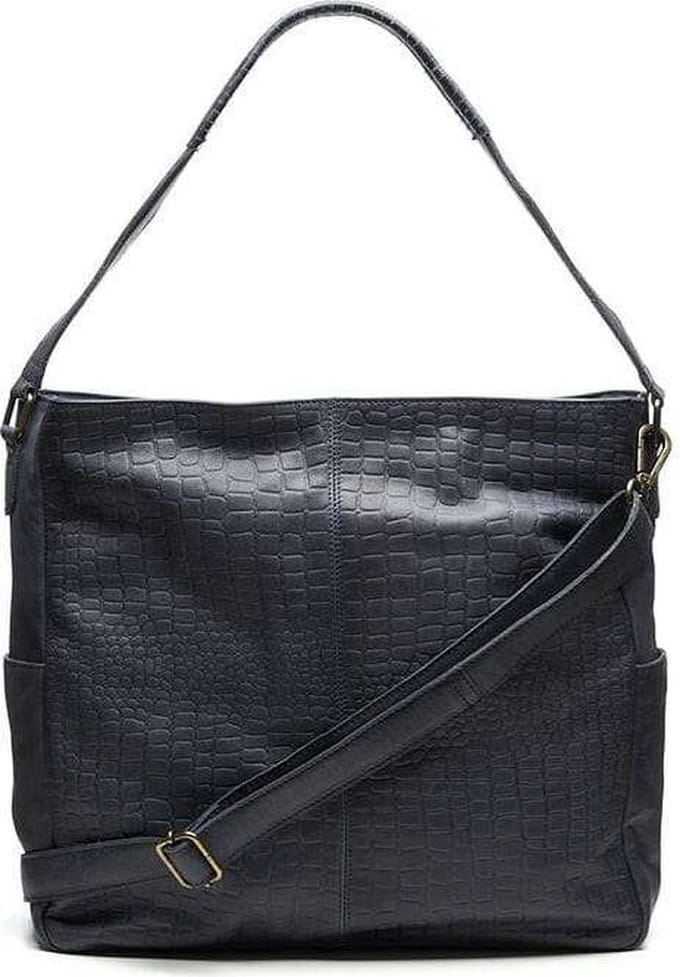 Chabo Bags - Rio Easy Croco - Schoudertas - Leer - Blauw