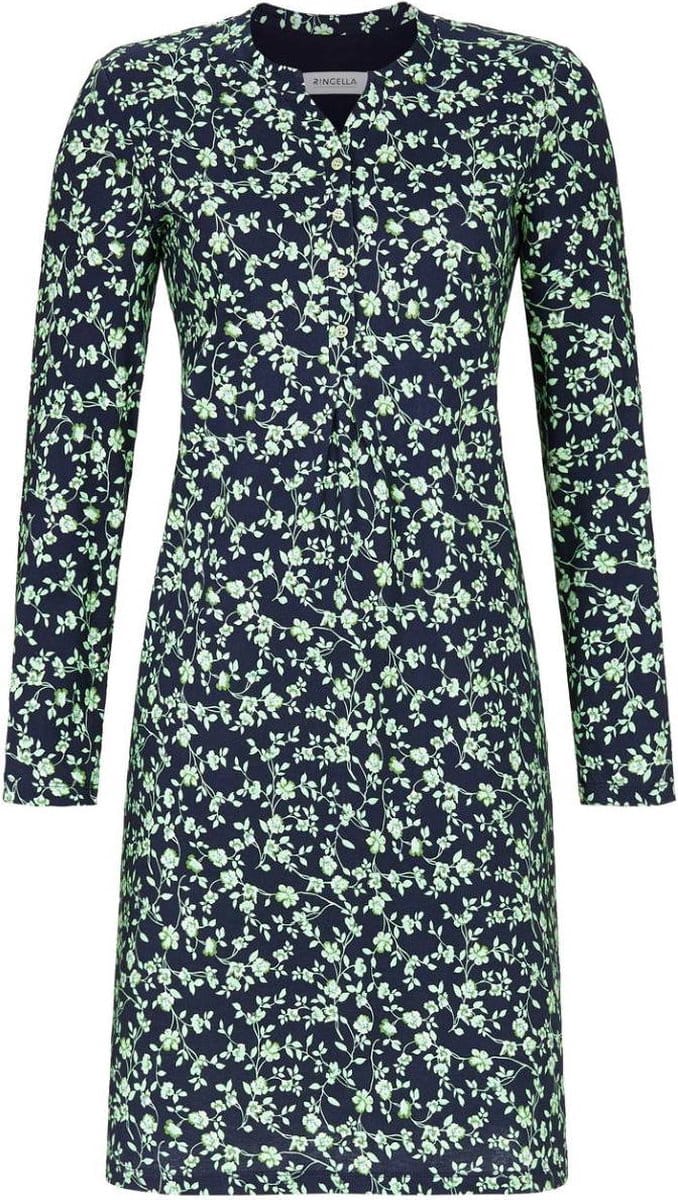 Ringella – Green Flowers – Nachtkleed – 4511026 – Night Blue – Maat 38