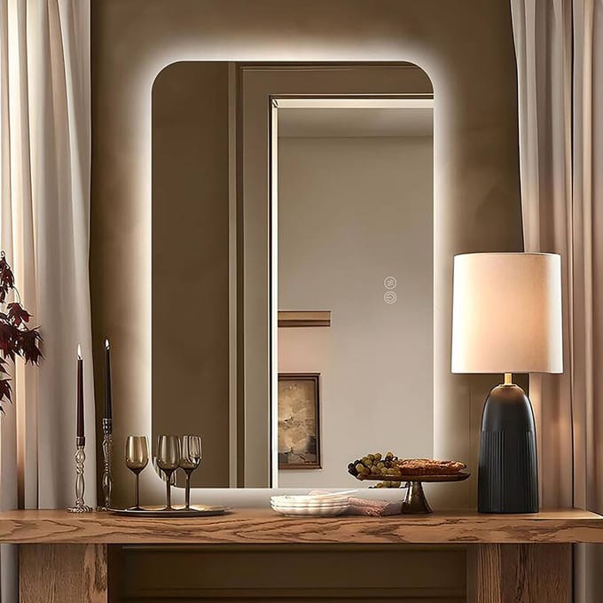 Milton & Oldbrook Wandspiegel met Verlichting 80 x 60 cm Budva