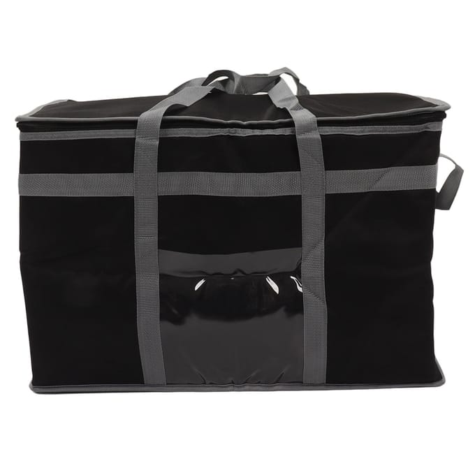 Geïsoleerde Tas 38L Grote Capaciteit Herbruikbare Koeltas Lunchtas met 2 Handvatten voor Eten black