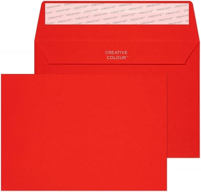 Creatieve Kleuren Enveloppen C6 Zelfsluitend Rood - Pak van 500