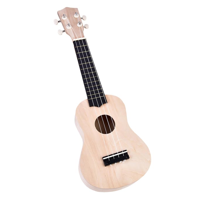 21 inch Lindehout 4-snarige Ukelele DIY Kit Instrumentaccessoire beige