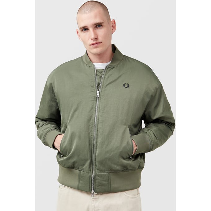 Fred Perry Quilted Tennis Bomber Jacket, groen