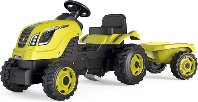 Smoby - Farmer Xl Green Tractor - Aanhangwagen - Traptractor - Vanaf 3 jaar