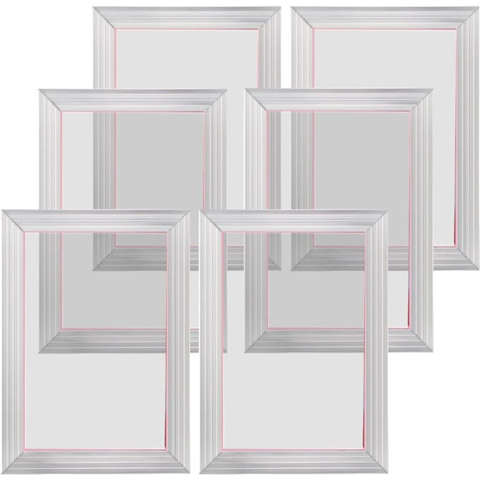 Zeefdrukkit Zijdedrukframe 10x14 inch 110 Mesh 6 stuks