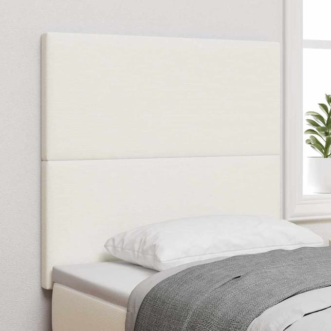 vidaXL - Hoofdbord - Crème - 80 - cm - Corduroy - stof